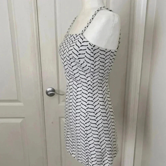 AYR Y2K Spaghetti Strap Tweed Dress Size 0 White Mini Cocktail - Picture 3 of 11